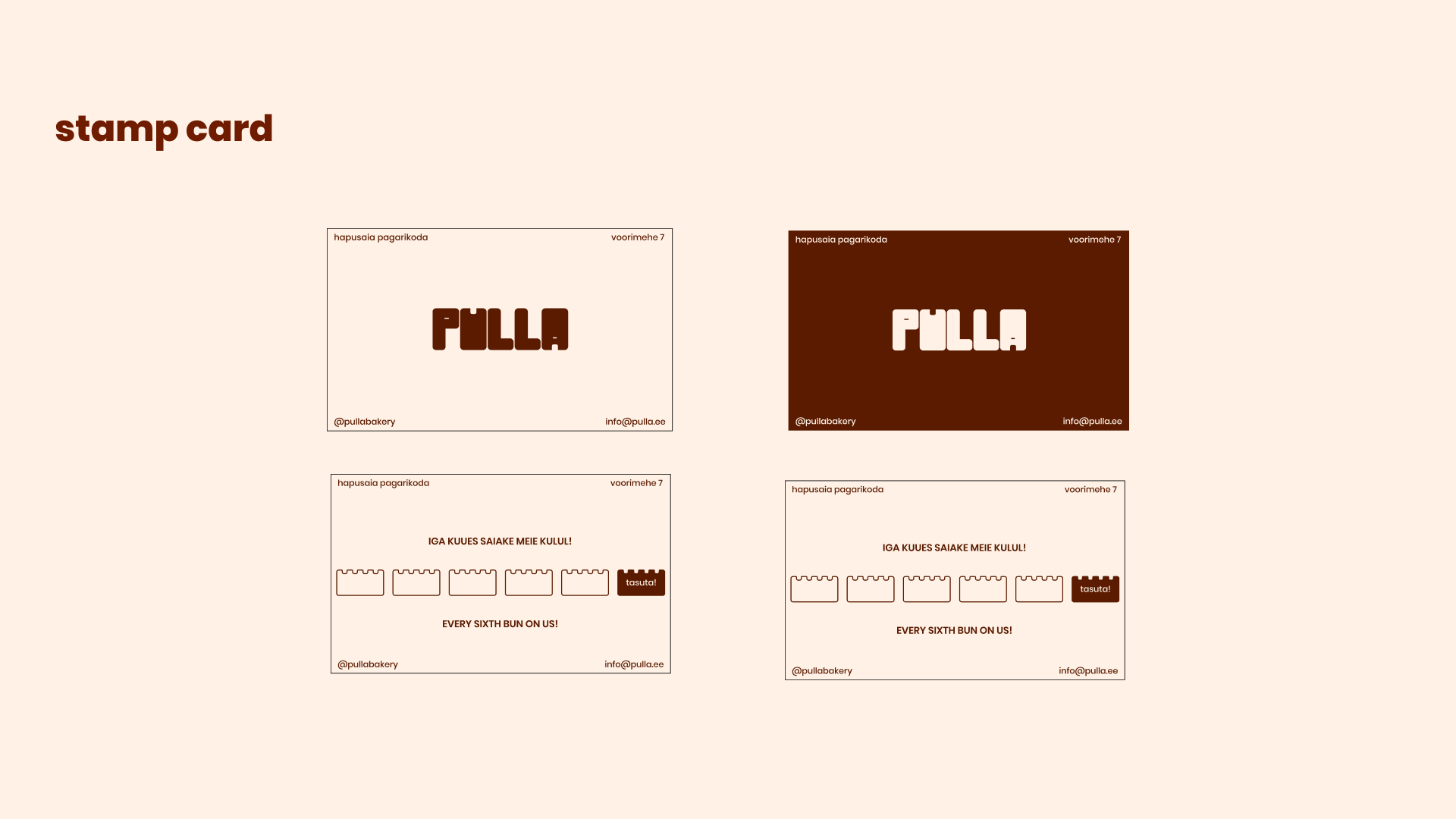 Pulla stamp card