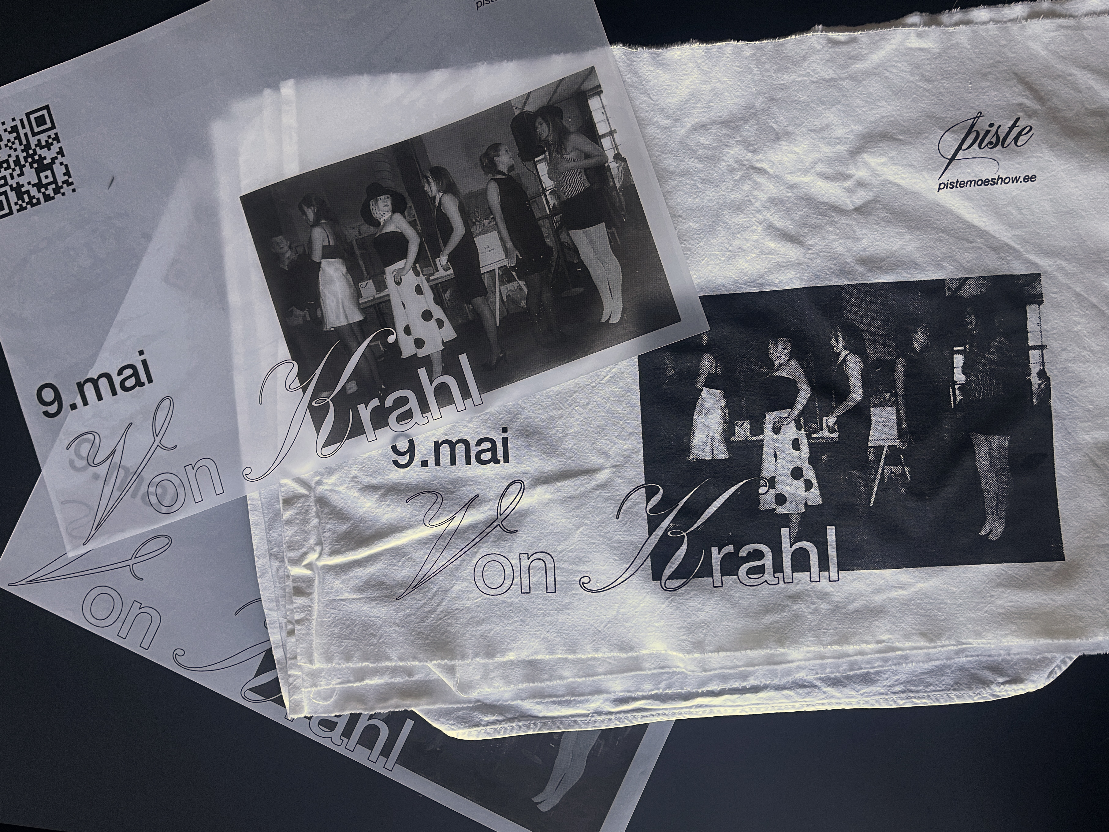 Posters and leaflet on table